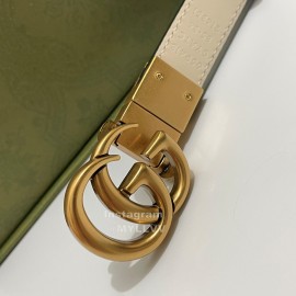 Gucci Fashion Calf Gold Gg Buckle 20mm Business Belts 