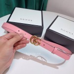 Gucci New Calf Retro Gg Buckle 20mm Belts For Women Pink
