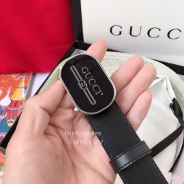 Gucci Black Leather 30mm Belts For Women