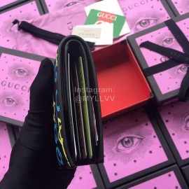 Gucci  GG Star Print Short Leather Wallet Black 448463