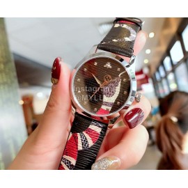 Gucci Garden 38mm Dial Leather Strap Watch For Women Black