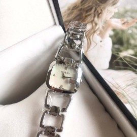 Gucci Original Fashion Hollow Strap White Dial Watch Silver