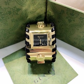 Gucci New Gold Square Dial Bracelet Watch