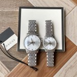 Gucci Bee Pattern Pointer White Dial Quartz Watch