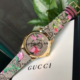 Gucci Gg Supreme Canvas Strap Living Waterproof Watch