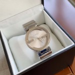 Gucci Double G Dial Steel Strap Sapphire Glass Watch