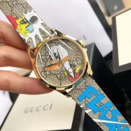 Gucci G-Timeless Series Fashion Donald Duck Print Watch