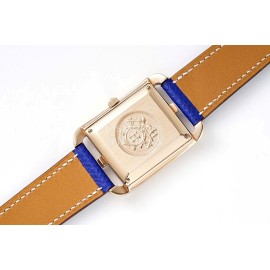 Hermes Cape Cod Series 316 Refined Steel Diamond Watch Blue