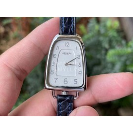 Galop D’Hermès Fashion Leather Strap Watch Navy