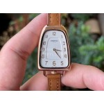 Galop D’Hermès Fashion Leather Strap Watch Brown