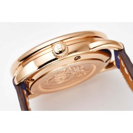 Hermes Arceau 316 Refined Steel Case Leather Strap Watch Blue
