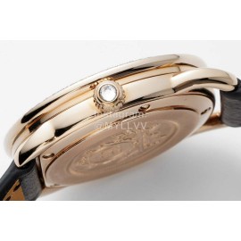 Hermes Arceau 34mm Round Dial Leather Strap Diamond Watch Black