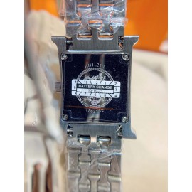Hermes 316l Fine Steel Case Strap Diamond Watch Silver