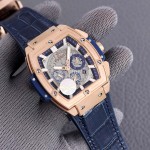 Hublot Spirit Of Big Bang Leather Strap Mechanical Watch Rose Gold