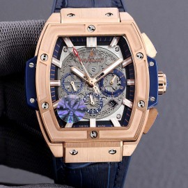 Hublot Spirit Of Big Bang Leather Strap Mechanical Watch Rose Gold
