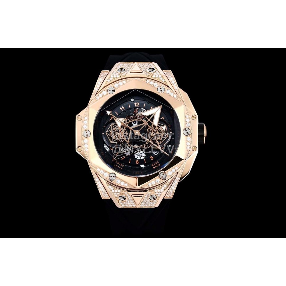 Hublot Big Bang Sang Bleu Ii Diamond Mechanical Watch Black