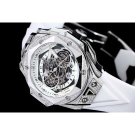 Hublot Big Bang Sang Bleu Ii New Diamond Mechanical Watch White
