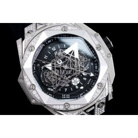 Hublot Big Bang Sang Bleu Ii New Diamond Mechanical Watch Black
