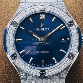 Hublot Hb Factory Diamond Watch For Women Navy