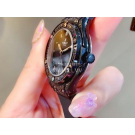 Hublot Fashion 36mm Dial Rubber Strap Watch For Women