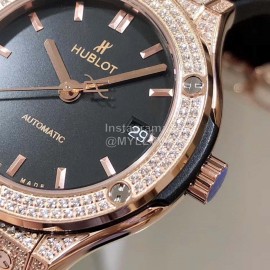 Hublot 38mm Dial Diamond Watch For Women Rose Gold