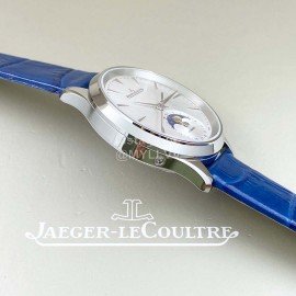 Jaeger Lecoultre 316 Refined Steel Blue Leather Strap Watch For Women