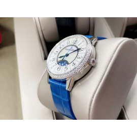 Jaeger Lecoultre An Factory Blue Leather Strap Watch