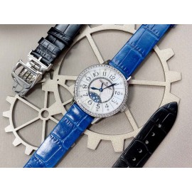 Jaeger Lecoultre An Factory Blue Leather Strap Watch