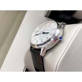 Jaeger Lecoultre An Factory Round Dial Leather Strap Watch