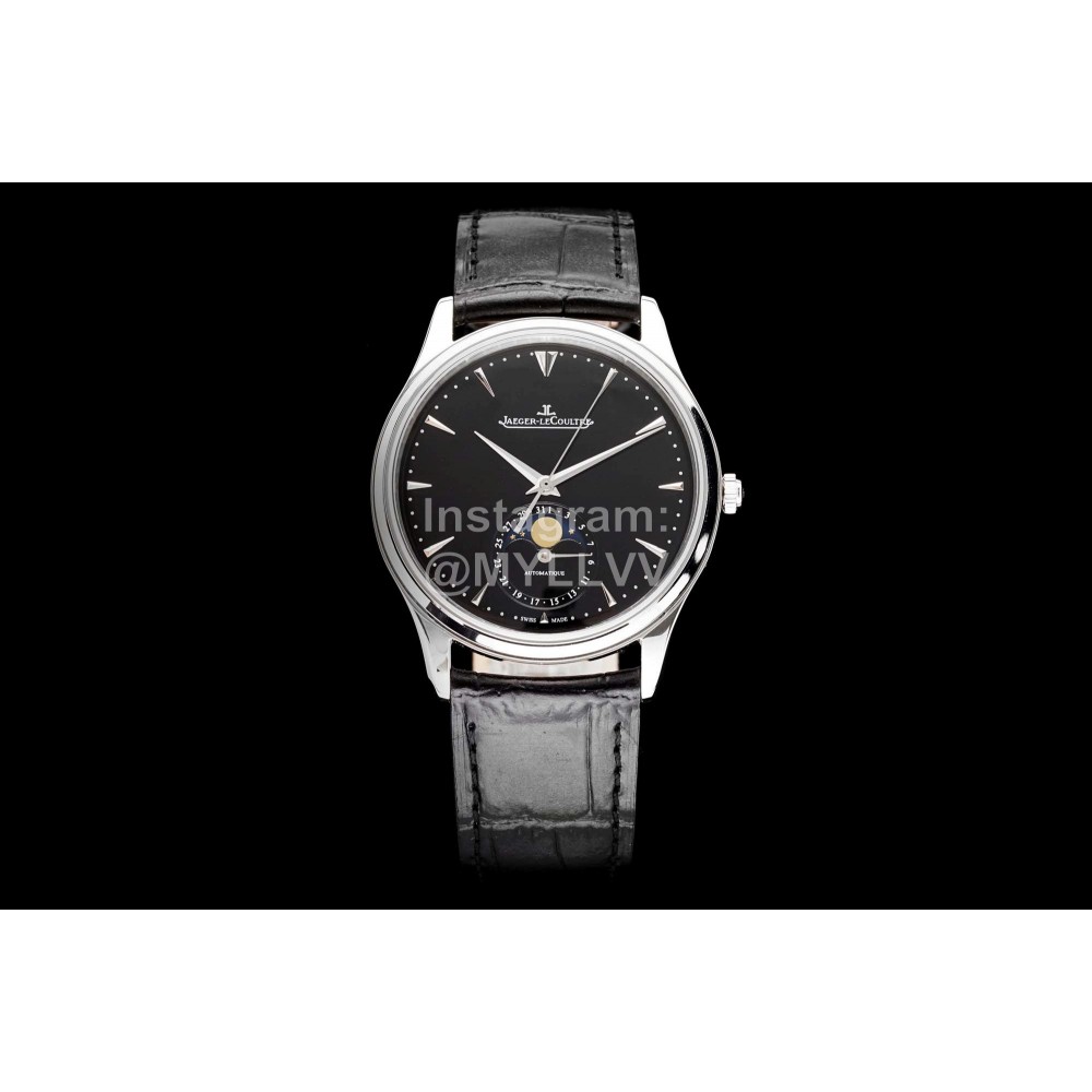 Jaeger Lecoultre Sapphire Crystal Glass 39mm Dial Watch Black