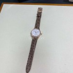 Jaeger Lecoultre Sapphire Glass Brown Leather Strap Watch