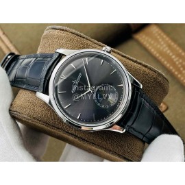 Jaeger Lecoultre An Factory Leather Strap Business Watch For Men Black