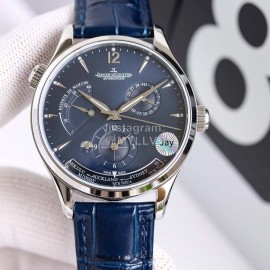 Jaeger Lecoultre 43mm Dial Leather Strap Watch Dark Blue