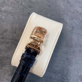 Jaeger Lecoultre 33mm Dial Leather Strap Quartz Watch Gold