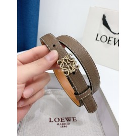 Loewe Litchi Calfskin 20mm Belts For Women Coffee