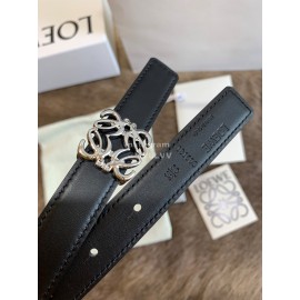 Loewe Fashion Calfskin Anagram Buckle 20mm Belts Black