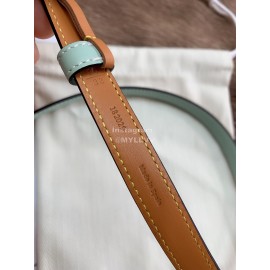 Loewe Fashion Leather Gold Buckle 13mm Belts Blue