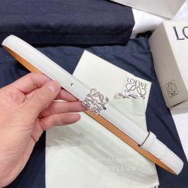 Loewe New White Calf Anagram Buckle 20mm Belts