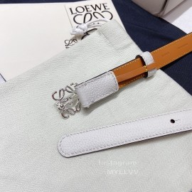 Loewe New White Calf Anagram Buckle 20mm Belts