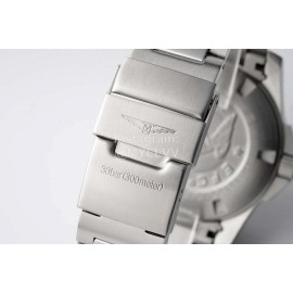 Longines 316l Refined Steel Case Steel Strap Watch Black