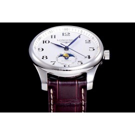 Longines Lunar Phase Watch Brown Leather Strap Watch
