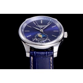 Longines Lunar Phase Watch Navy Leather Strap Watch