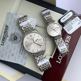 Longines Steel Strap White Dial Watch For Men And Women