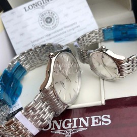 Longines Steel Strap White Dial Watch For Men And Women