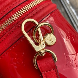 Louis Vuitton Cannes Monogram Vernis Embossed Patent Leather Handbag Red M53998