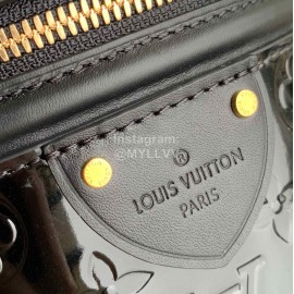 Louis Vuitton Cannes Monogram Vernis Embossed Patent Leather Handbag Black M53998