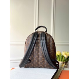 Louis Vuitton Cowhide Trim And Engraved Zipper Pull Double Backpack Medium M44874