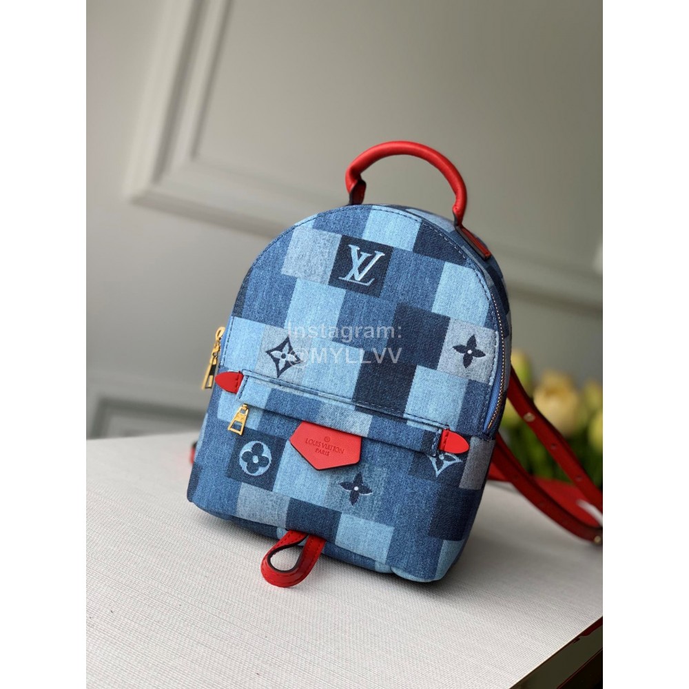 Louis Vuitton Palm Springs Washed Denim Mini Backpack M45043