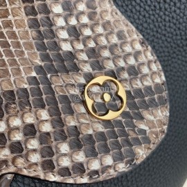 Louis Vuitton Capucines Python Taurillon Leather Handbag Black Large N95509