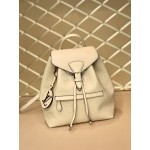 Louis Vuitton Montsouris Embossed Leather Backpack Milky White M45397